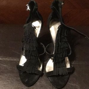 BCBGeneration Fringe Suede Sandals